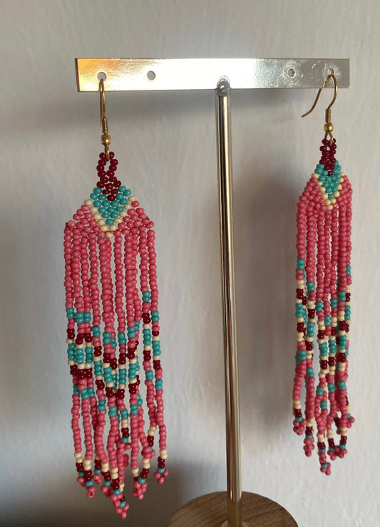 PENDIENTES BOLITAS ROSA