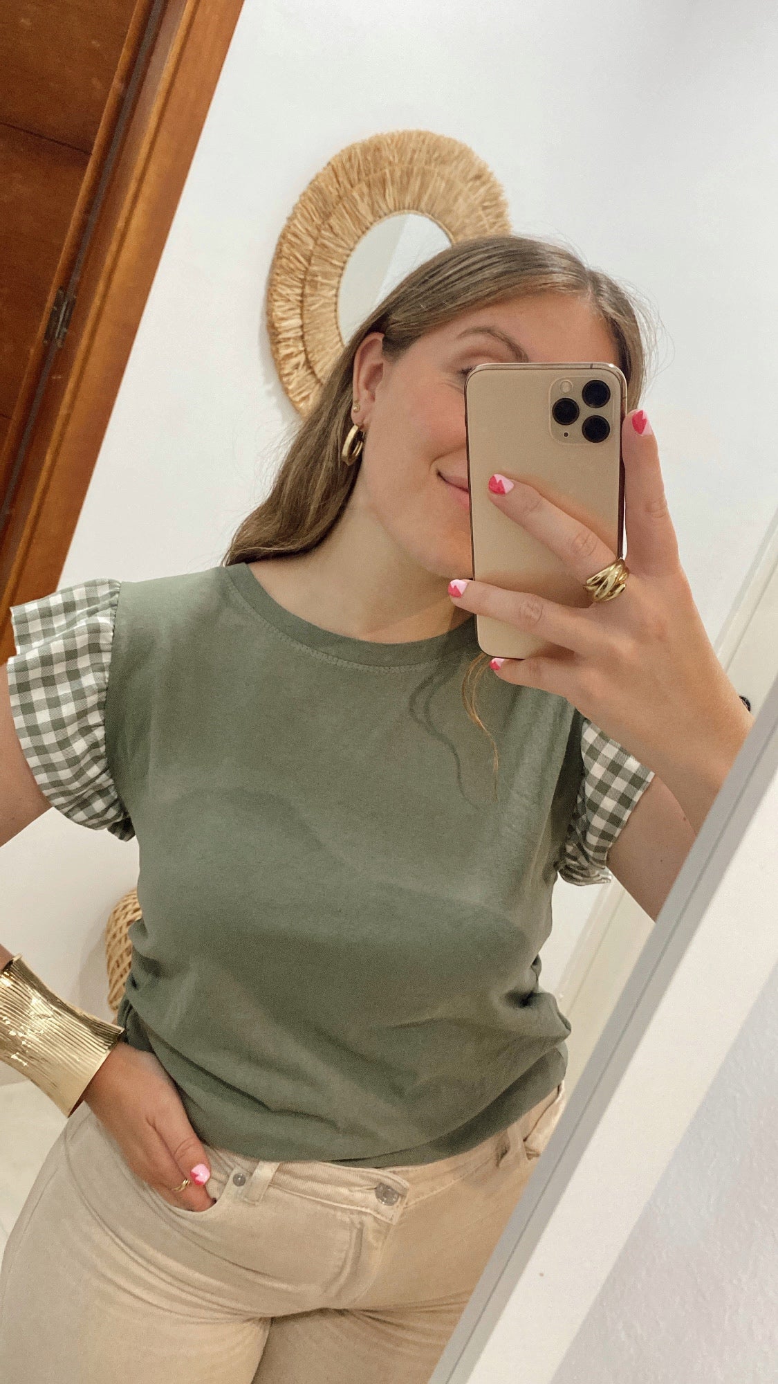 CAMISETA VOLANTE VICHY