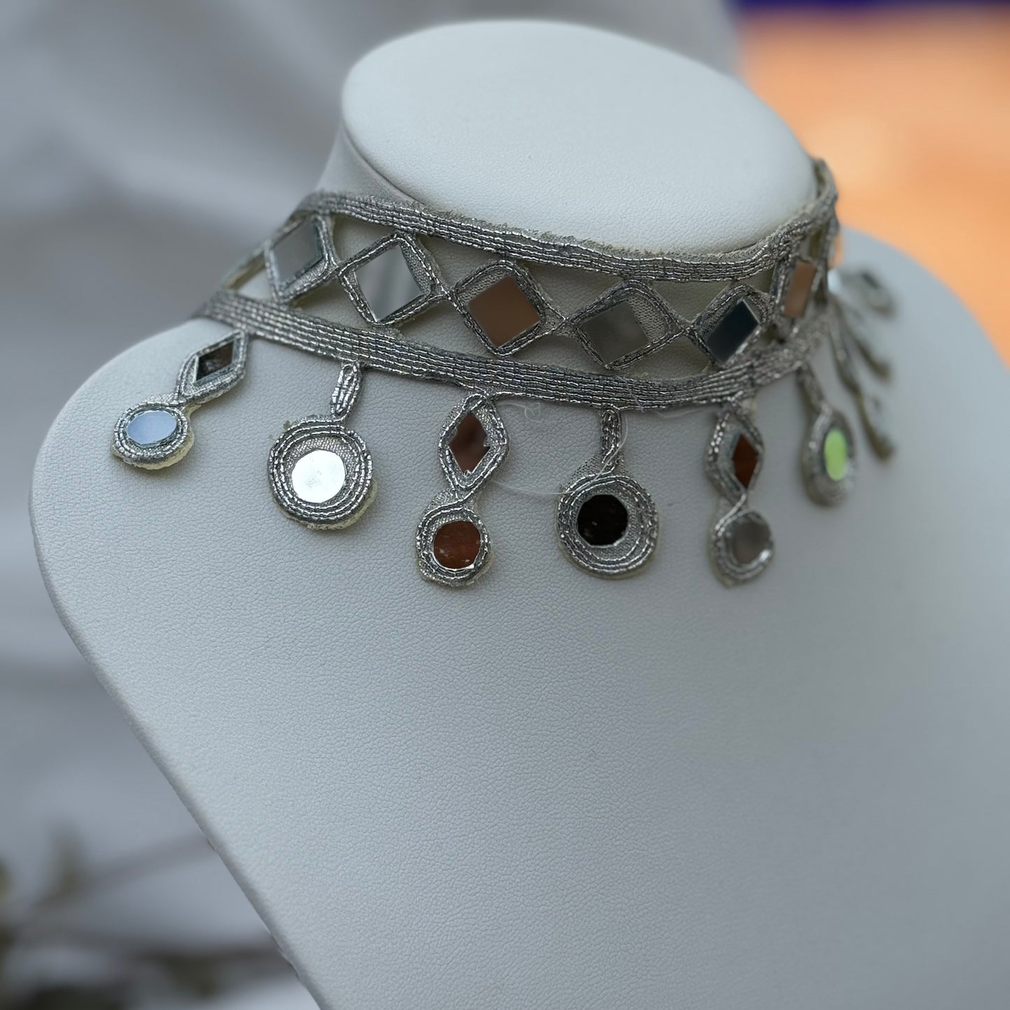 CHOKER ESPEJOS PLATEADO