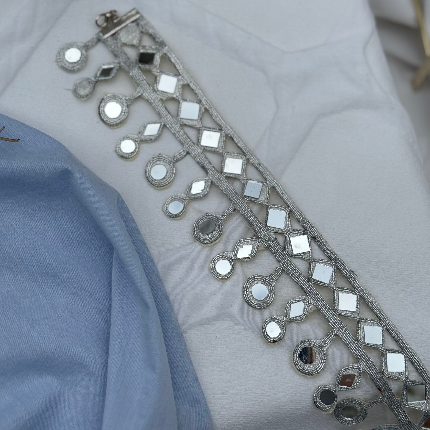 CHOKER ESPEJOS PLATEADO
