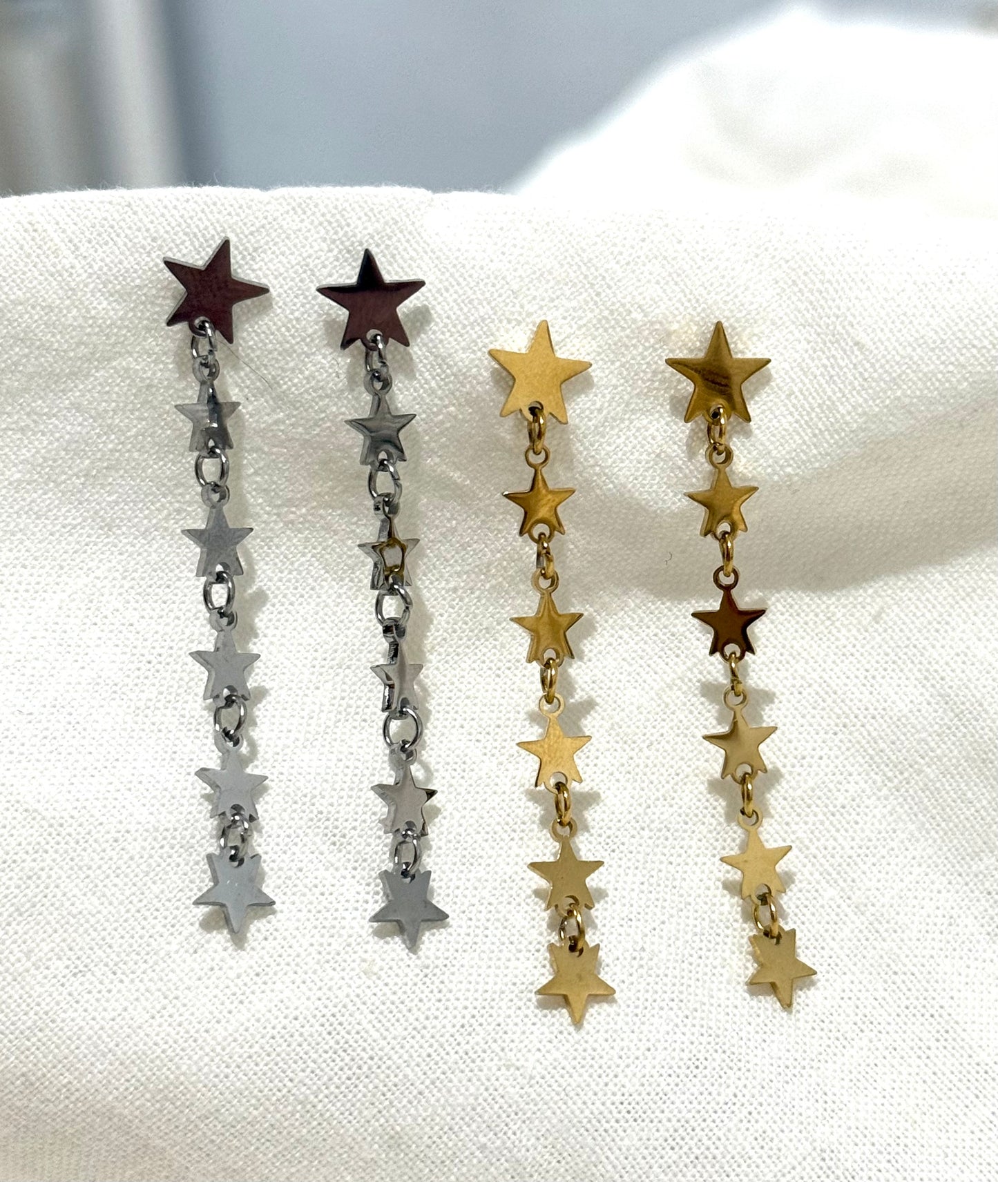 PENDIENTE CASCADA ESTRELLAS
