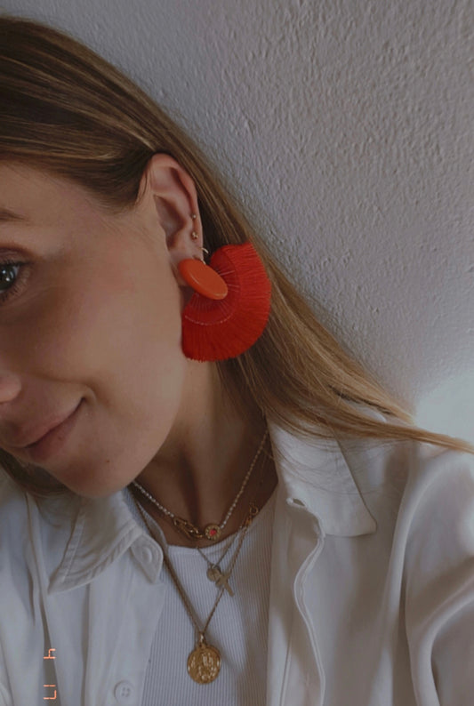 ABANICO FLECADO ROJO