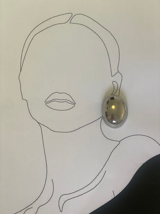 PENDIENTE ESFERA XL PLATEADO