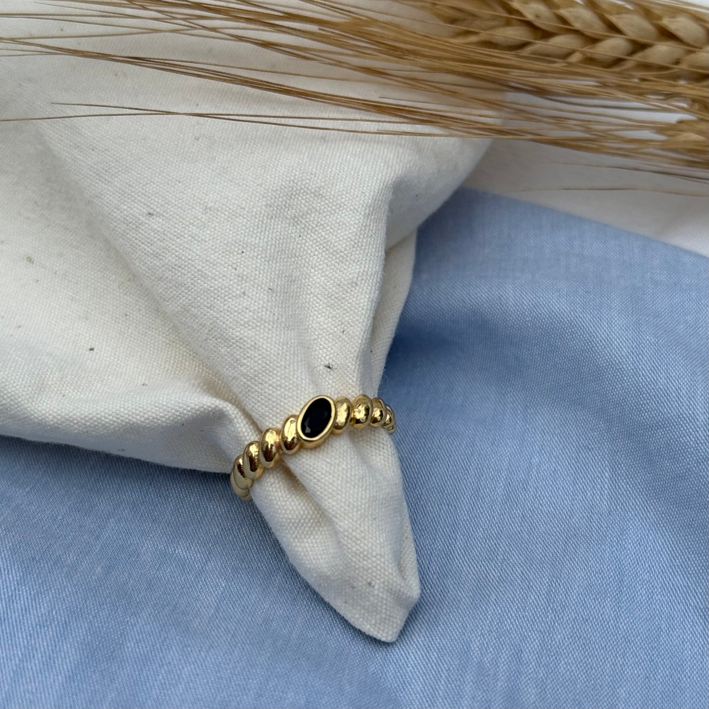 ANILLO CROISSANT PIEDRA