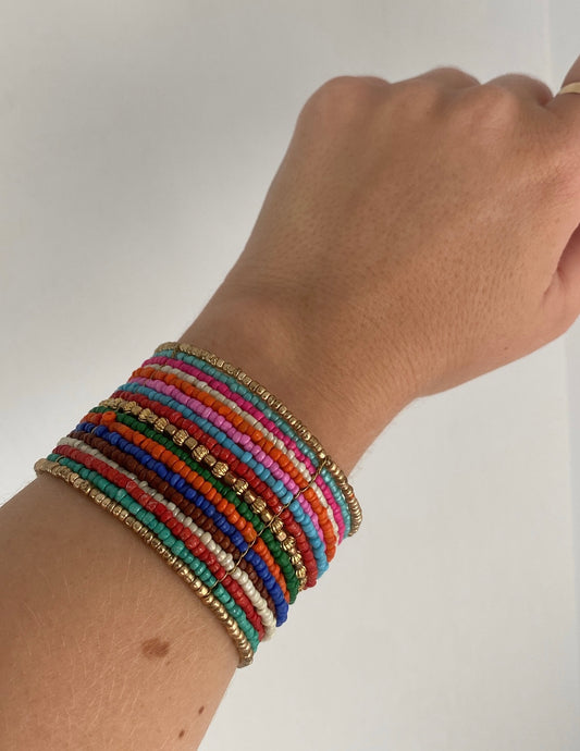 BRAZALETE BOLITAS MULTICOLOR