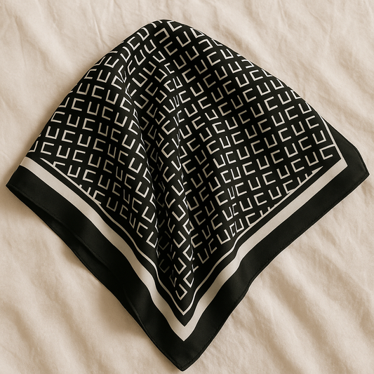 PAÑUELO SEDA CUADROS