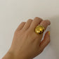 ANILLO CIRCULO XL PLATA/DORADO