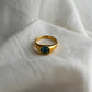 ANILLO DORADO ACERO SMILE AZUL