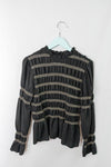 BLUSA NEGRA FRUNCES