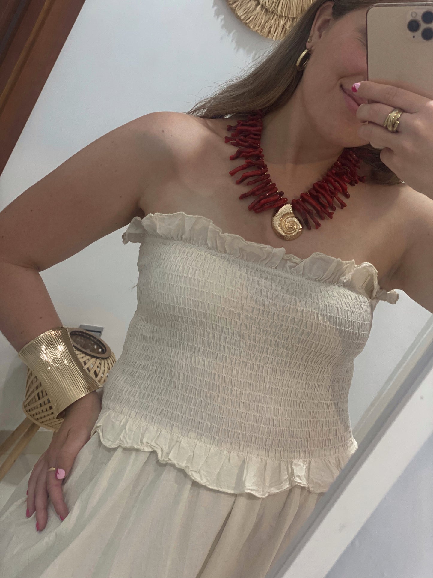 VESTIDO LINO BEIGE